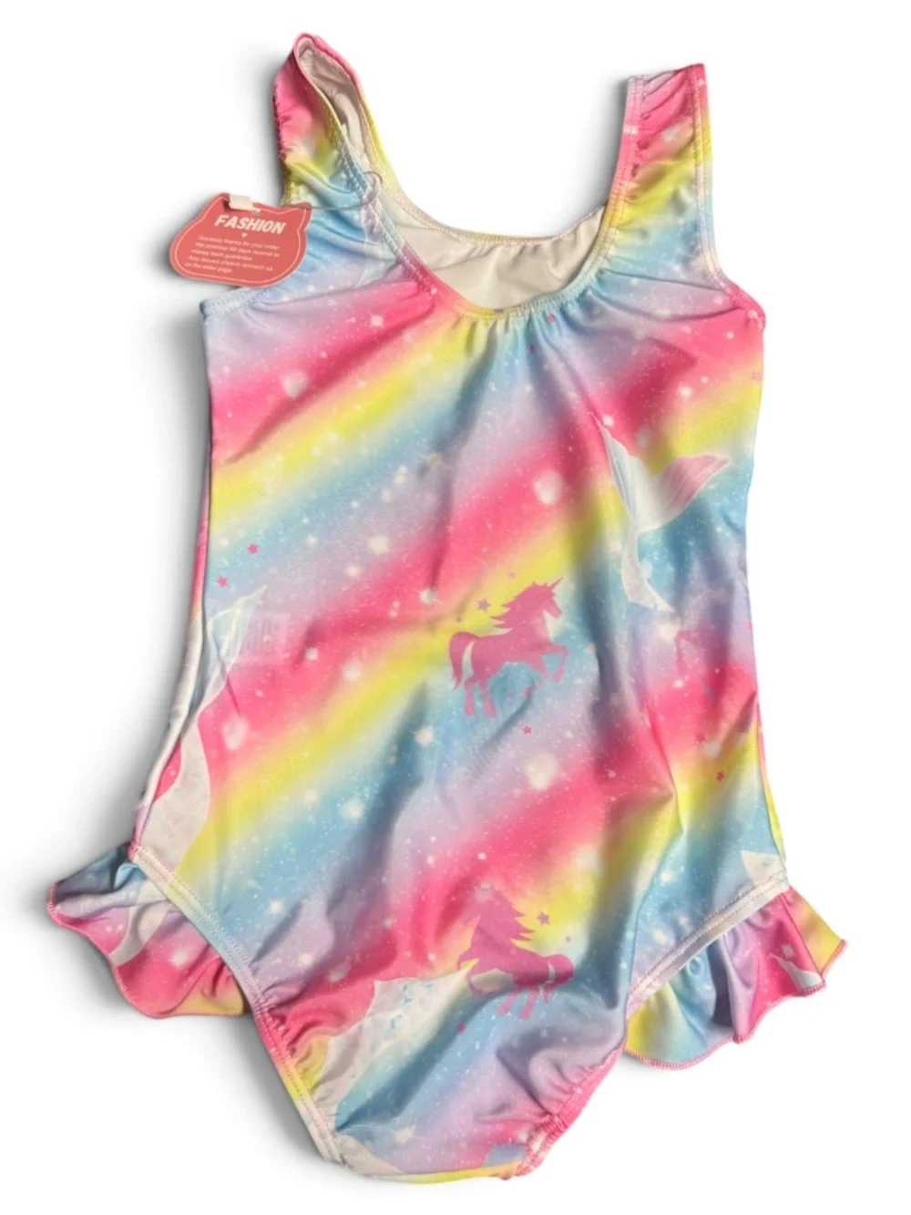 NWT Girls Unicorn Mermaid Swimsuit 4T/5T Rainbow One Piece Swim